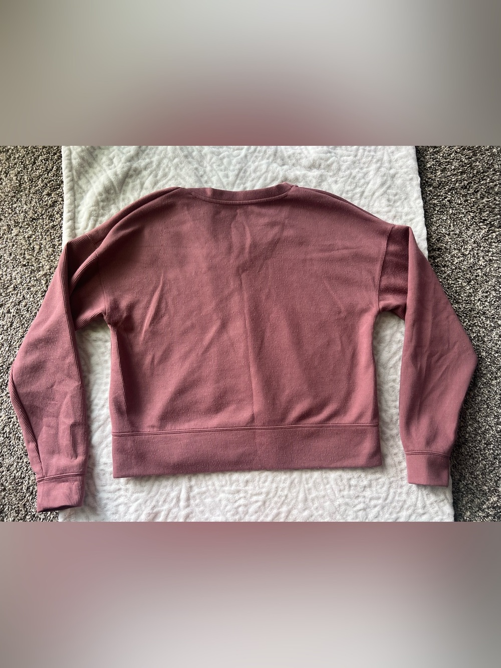 Recreation Thread & Supply V-Neck Ribbed Sweater in Dusty Rose | Size M - Picture 8 of 9